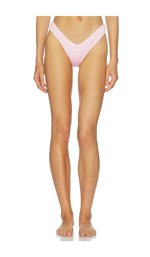 skims satin swim bikini bottom in pink. - size l (also in xs, s, m)