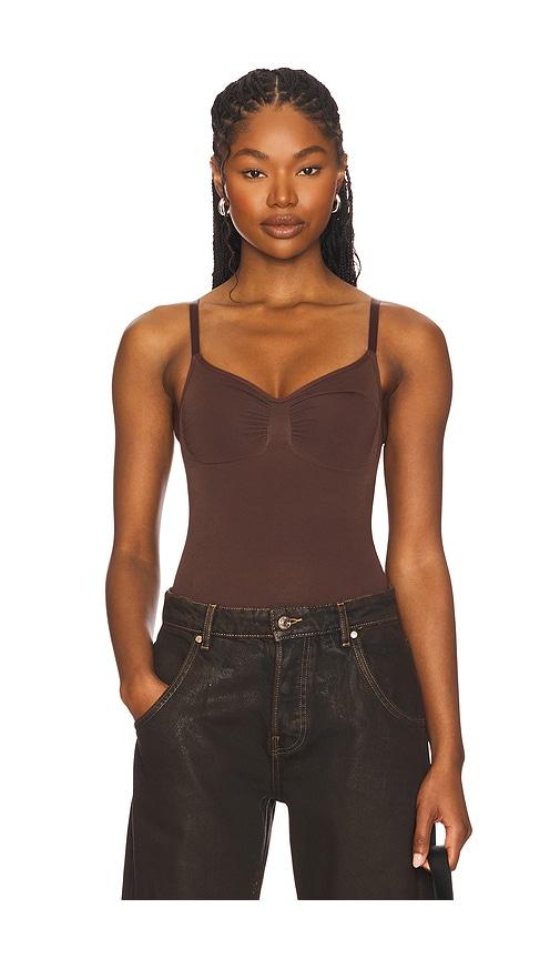 skims seamless sculpt bodysuit brief in chocolate. - size l (also in s, m, xl, xxl)
