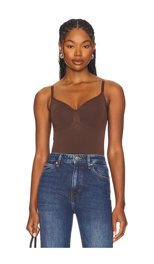 skims seamless sculpt thong bodysuit in chocolate. - size l (also in m, s, xl, xs, xxl)