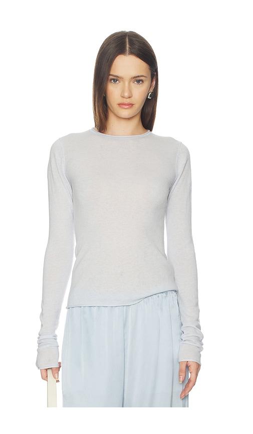 skims sheer cashmere long sleeve top in beige. - size l (also in xs, s, m)