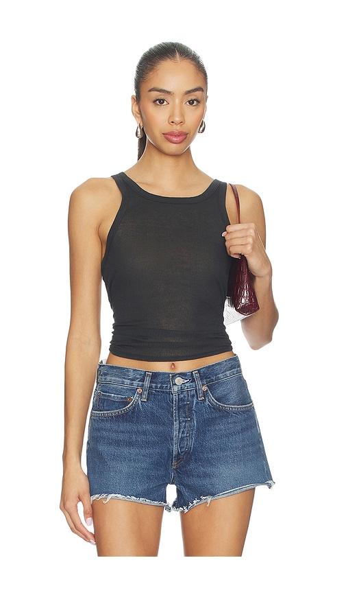 skims sheer cotton tank in black. - size l (also in m, s, xs)