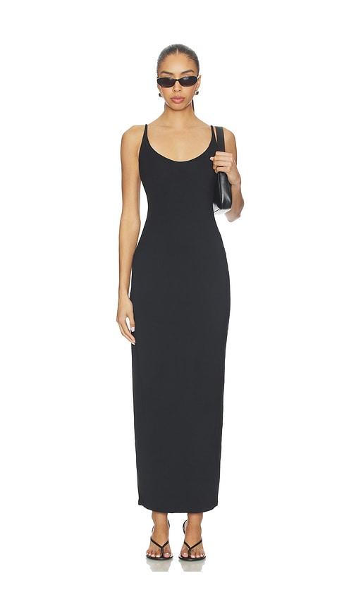 skims smooth layers skimpy strap maxi dress in black. - size l (also in xxs, xs, s, m)