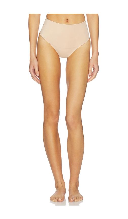skims smoothing intimates high-waisted thong in tan. - size l (also in xs, s, m, xl, xxl)