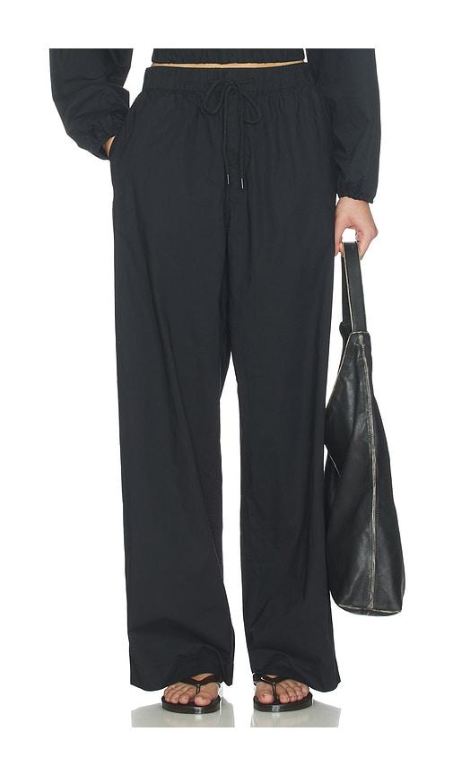 skims swiss cotton sateen oversized drawstring pant in black. - size s (also in xl)