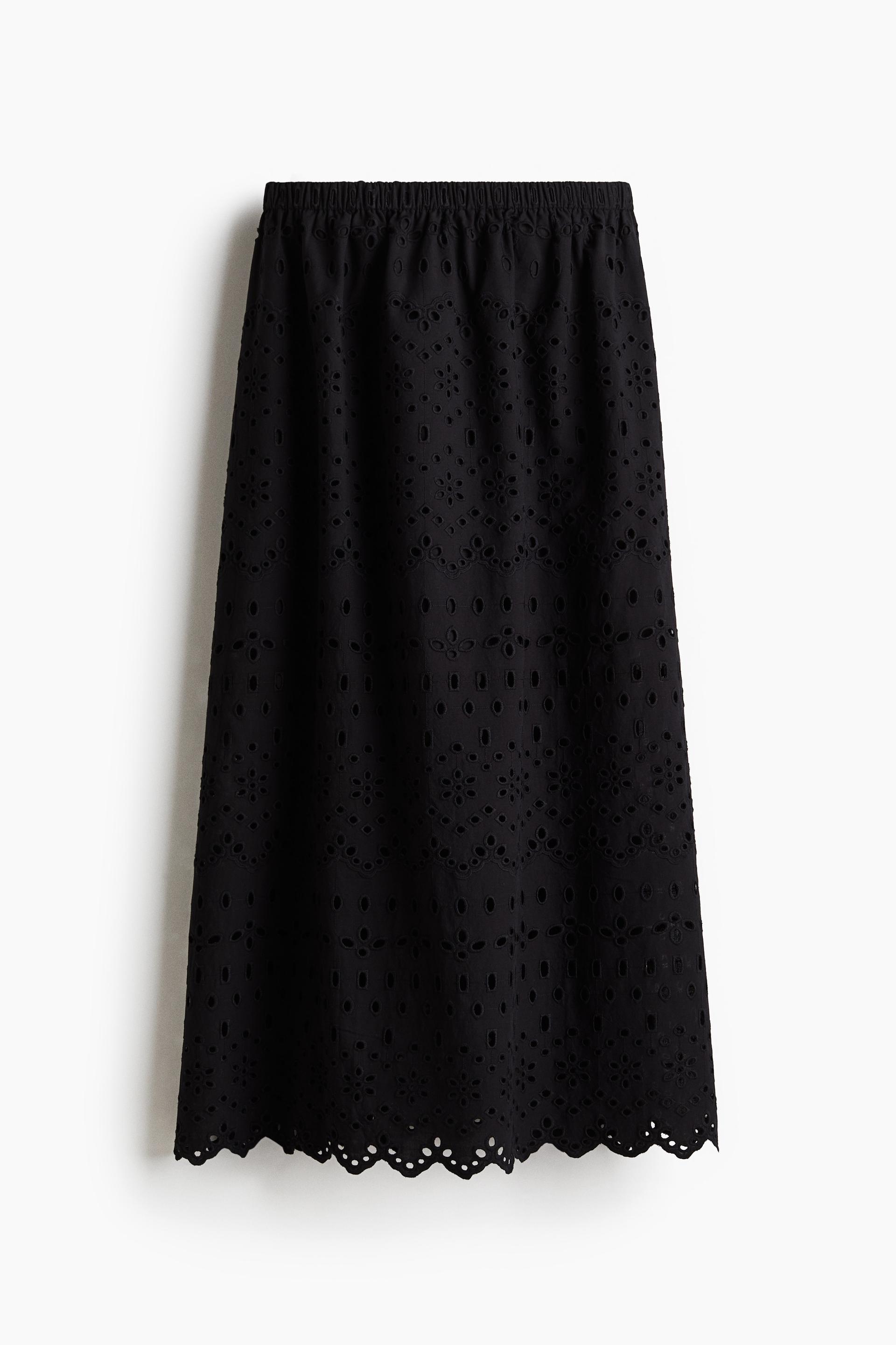 skirt with eyelet embroidery