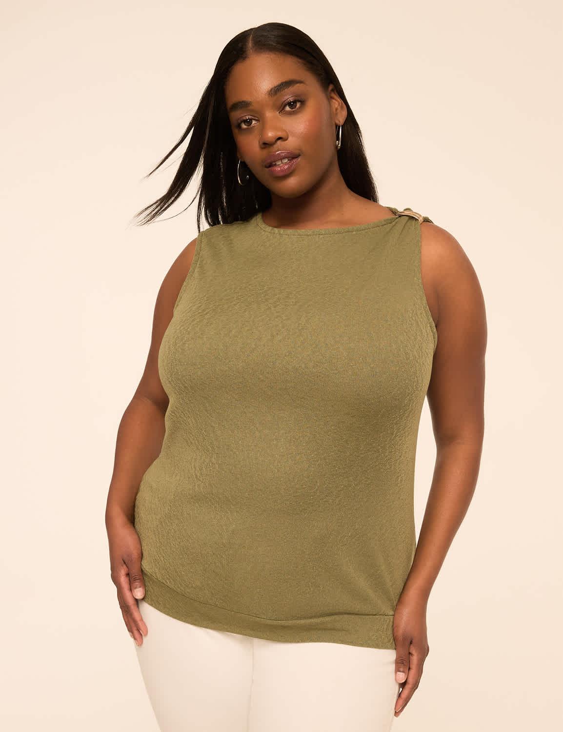 sleeveless asymmetrical top