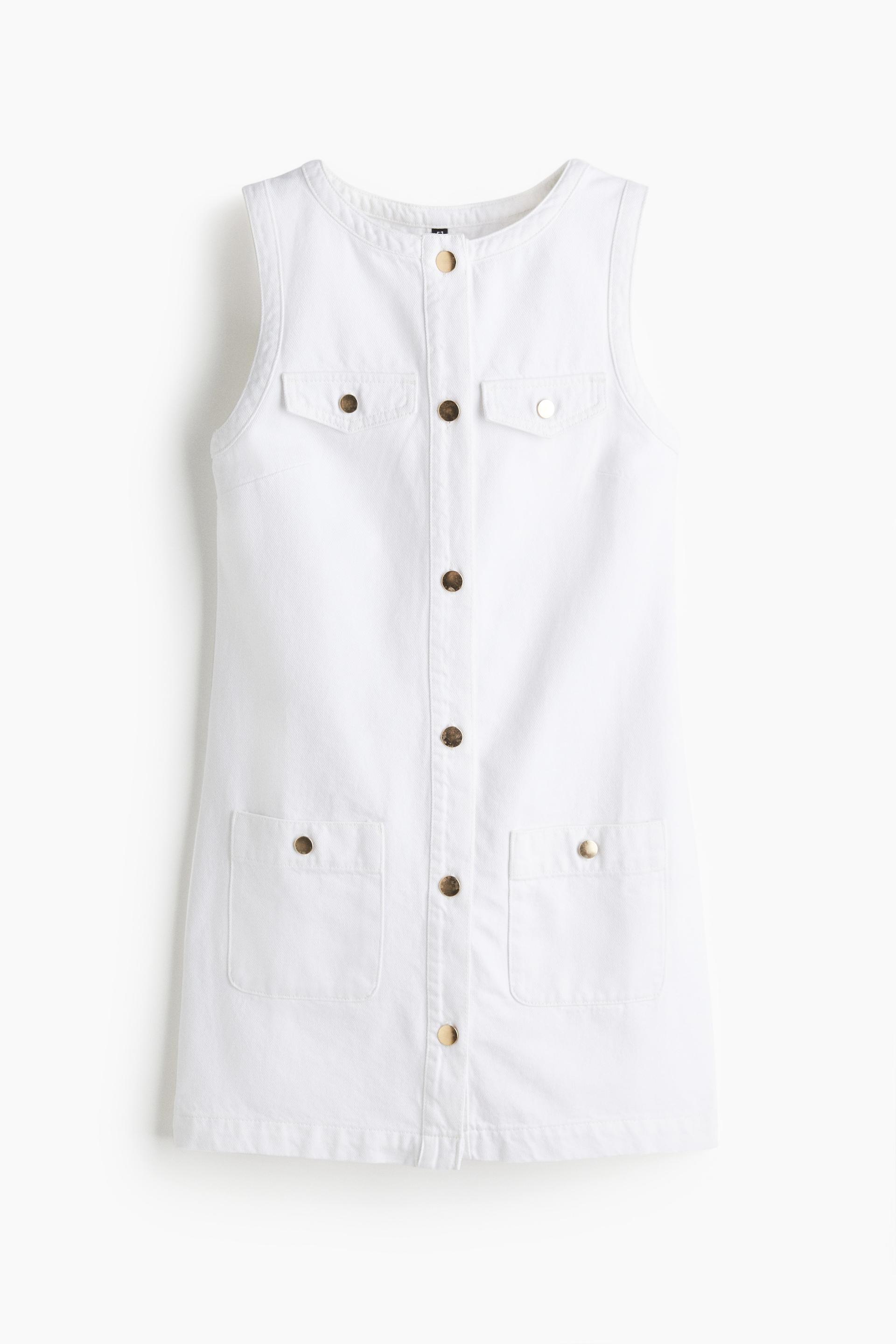 sleeveless denim dress