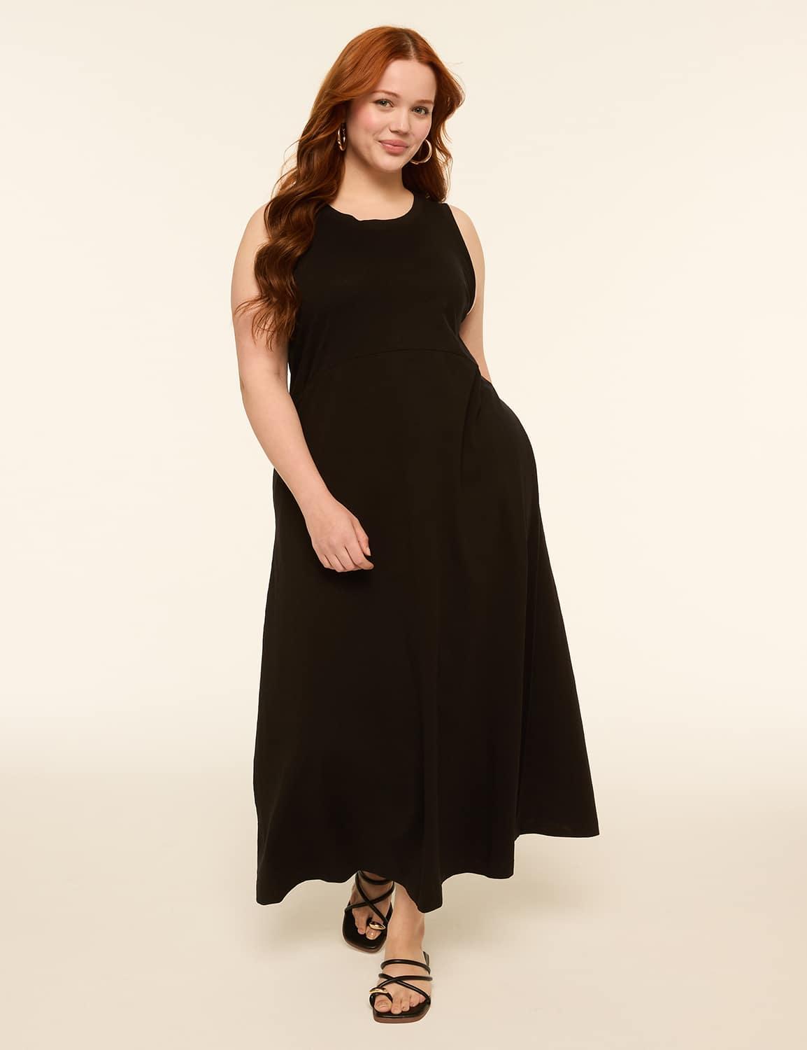 sleeveless easy swing dress