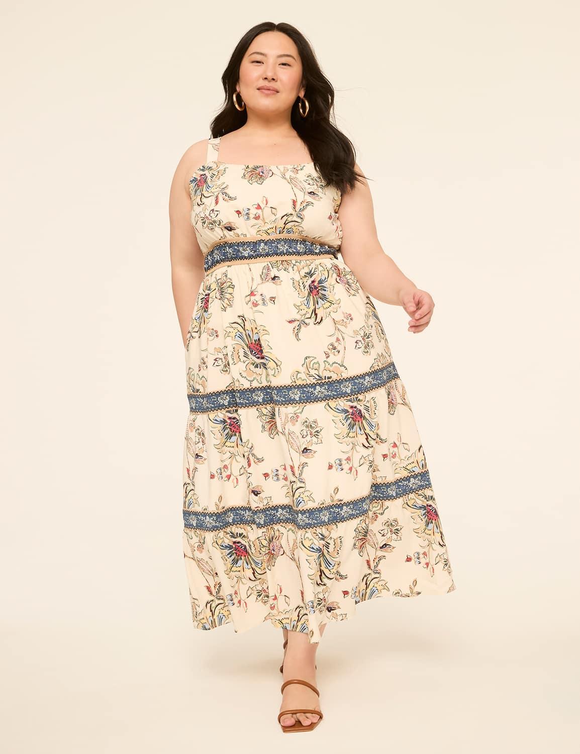 sleeveless tiered maxi dress