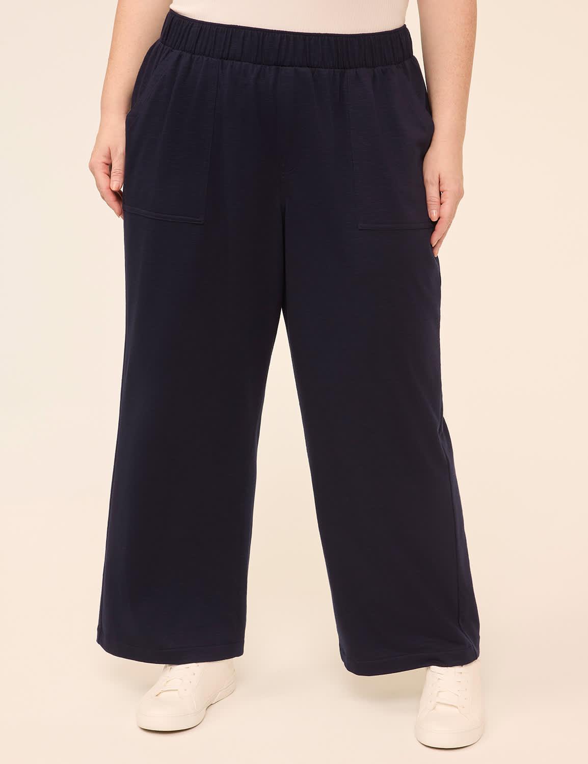 slub pull-on pant