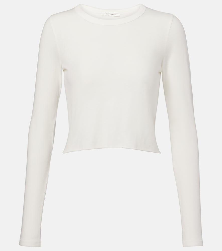 slvrlake cropped cotton jersey t-shirt