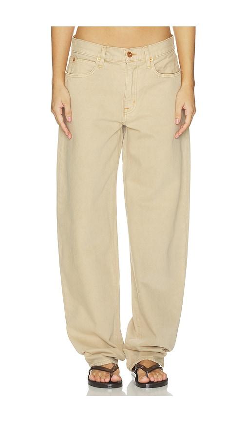 slvrlake ella barrel jeans in tan. - size 26 (also in 27, 28, 29, 30, 31, 32)