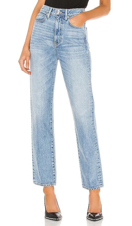 slvrlake london high rise straight jeans in denim-light. - size 24 (also in 23, 25, 26, 27, 28, 29, 30, 31, 32)
