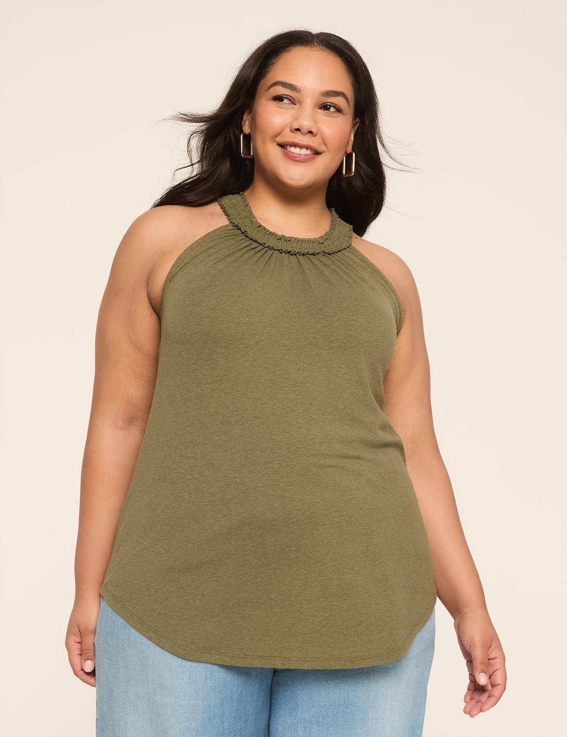 smocked halter top