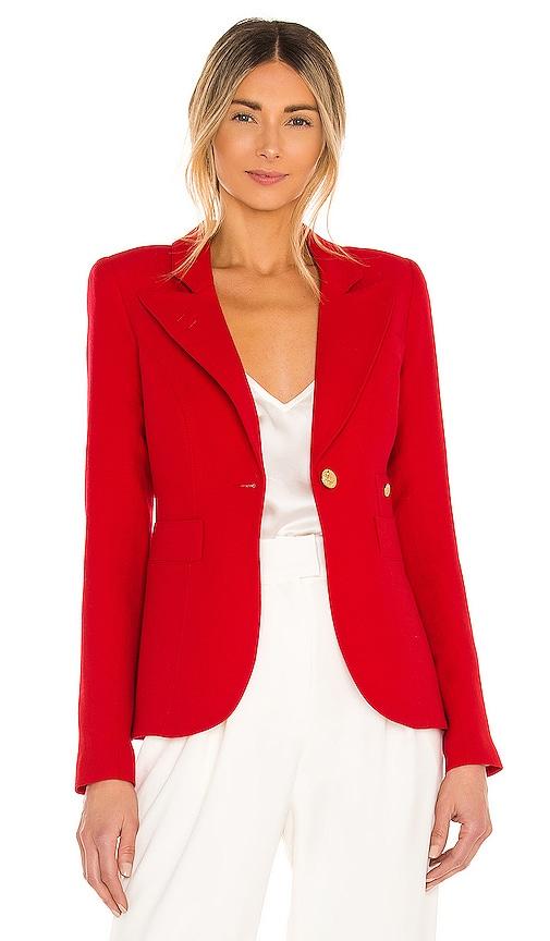 smythe classic duchess blazer in red. - size 12 (also in 4, 2, 6, 8)