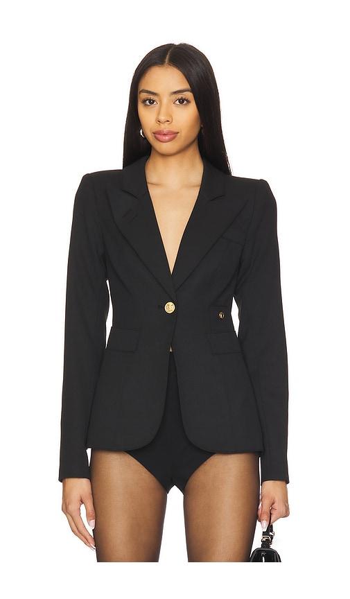 smythe duchess blazer in black. - size 2 (also in 4, 8)