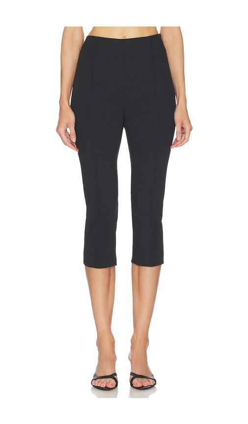 smythe pintuck capri in black. - size 0 (also in 2, 4, 6, 8)
