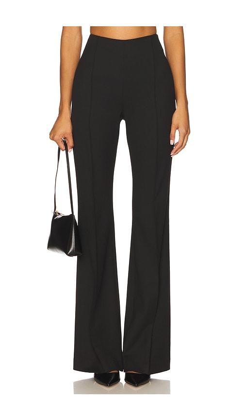 smythe pintuck flare pant in black. - size 2 (also in 4, 6, 8)