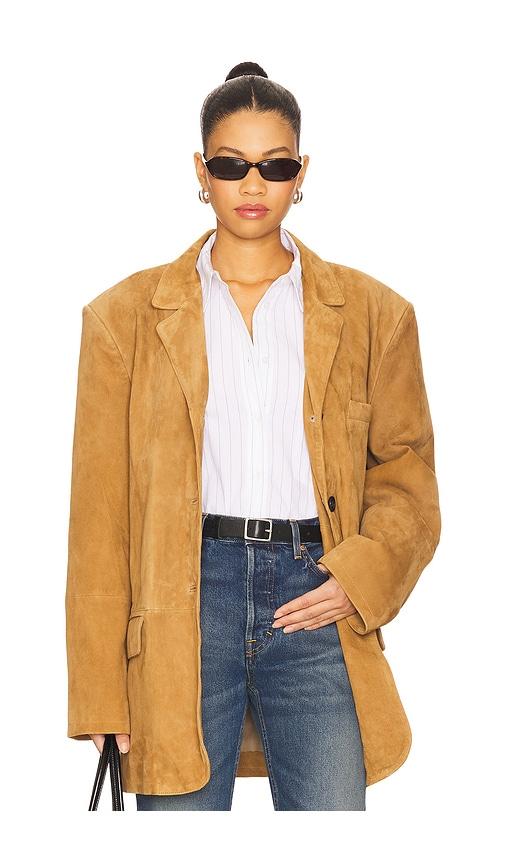 smythe suede weekend jacket in cognac. - size m/l (also in xs/s)