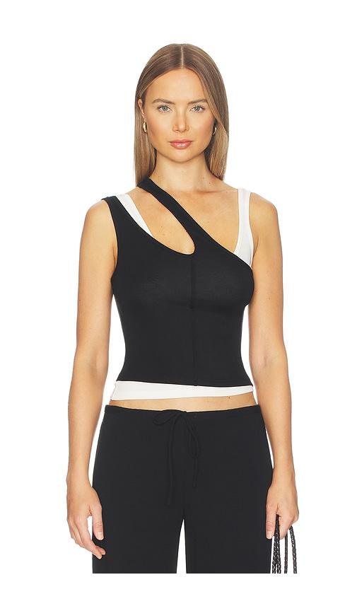 sndys adana tank top in black,white. - size l (also in s, xxs, xs, m)