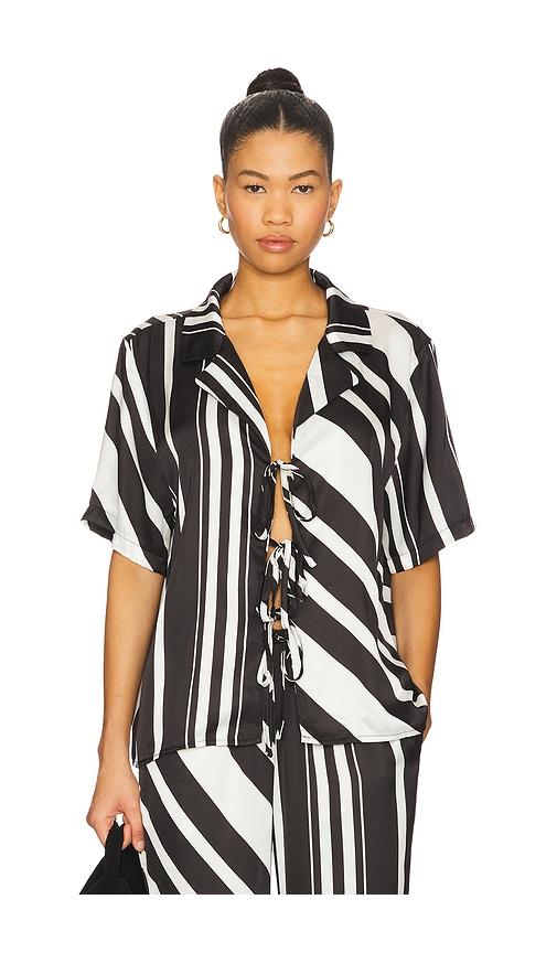 sndys agnes shirt in black,white. - size m (also in xxs, xs, s)
