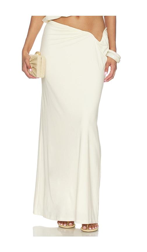 sndys alia maxi skirt in cream. - size m (also in xs, s, xl)