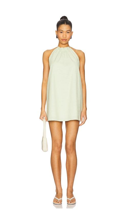 sndys alysse halter mini dress in sage. - size l (also in xl, xxl)