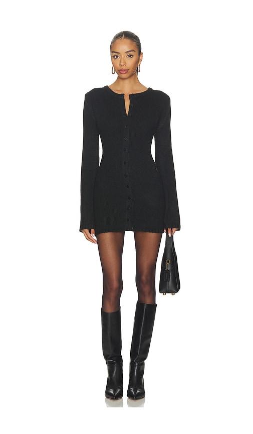sndys august fluffy mini dress in black. - size l (also in s, xs, m)