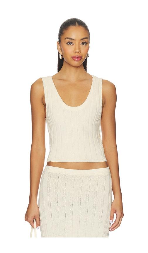 sndys baha tank top in cream. - size l (also in xl, xxl)