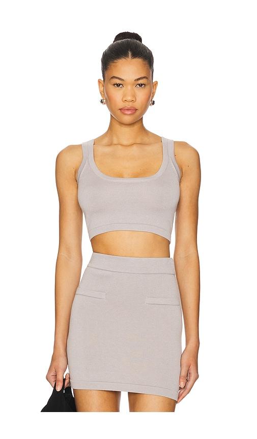 sndys beverly crop top in grey. - size l (also in xl)