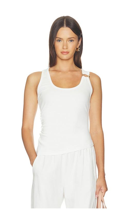 sndys brynne rib tank in white. - size l (also in xxs, xs, s, m, xl)