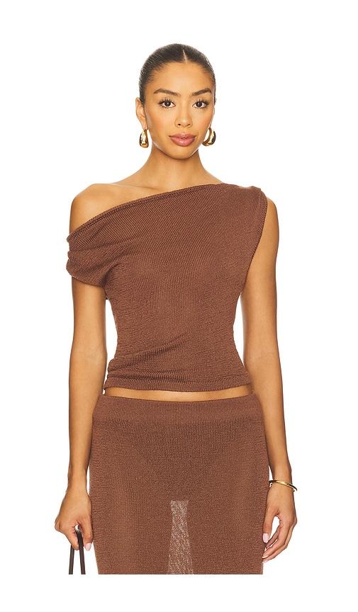 sndys cali top in chocolate. - size l (also in m, s, xl, xs, xxl)