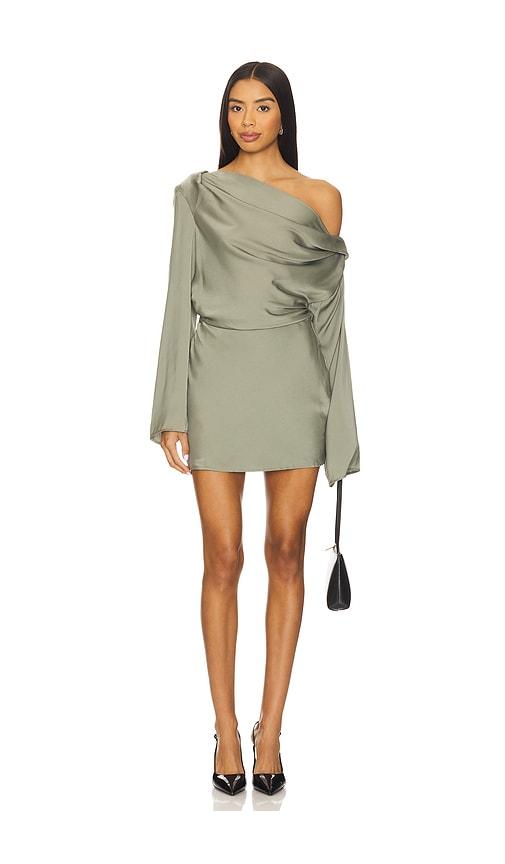sndys calissa mini dress in green. - size l (also in xs, s)