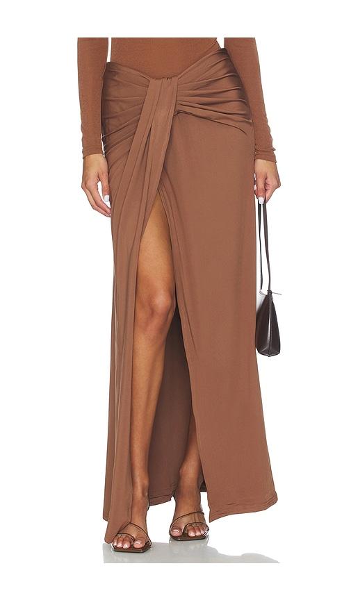sndys cantarios jersey maxi skirt in brown. - size l (also in xxs, xs, s, m, xl, xxl)