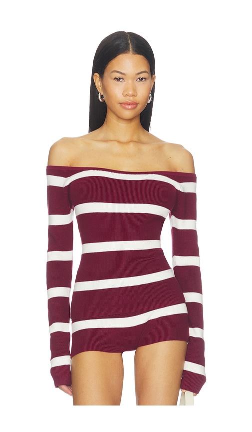 sndys carla top in burgundy. - size l (also in xs, s, m, xl, xxl)