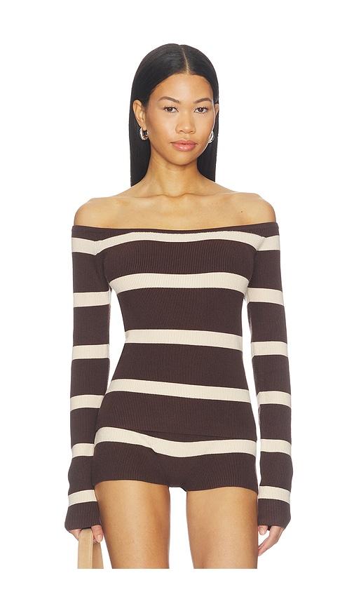 sndys carla top in chocolate. - size l (also in xs, s, m, xl, xxl)