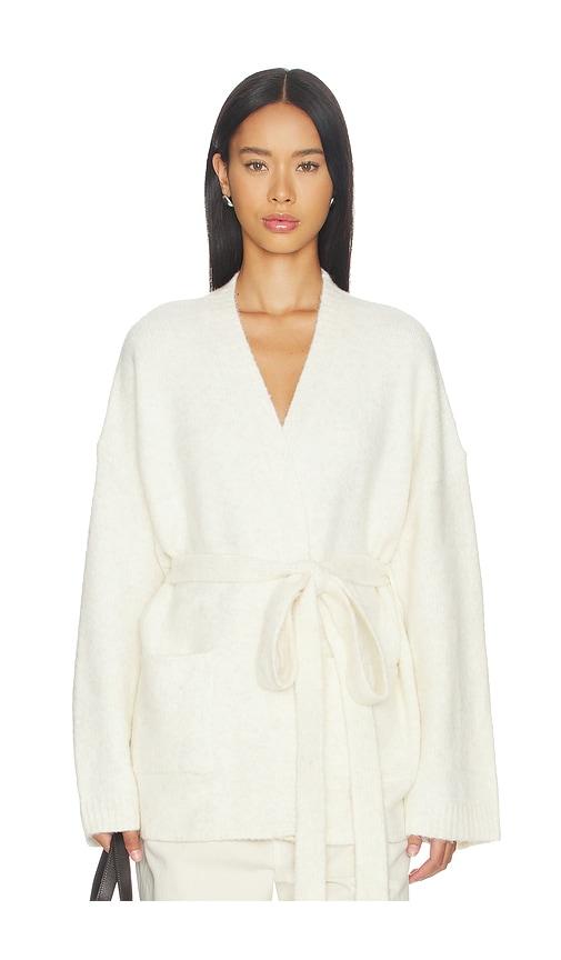 sndys dalia knit cardigan in cream. - size m (also in s)
