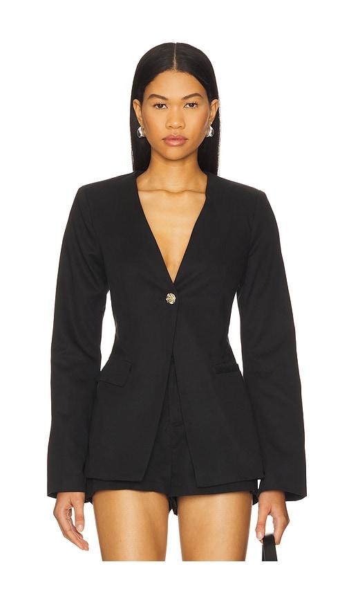 sndys emilie fitted blazer in black. - size m (also in xs, s)