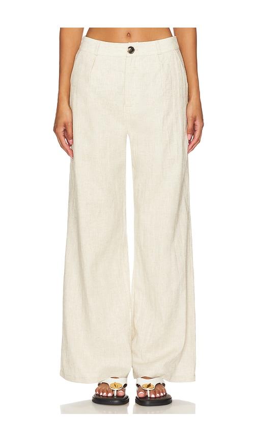 sndys hale linen pants in cream. - size xl (also in xxl)