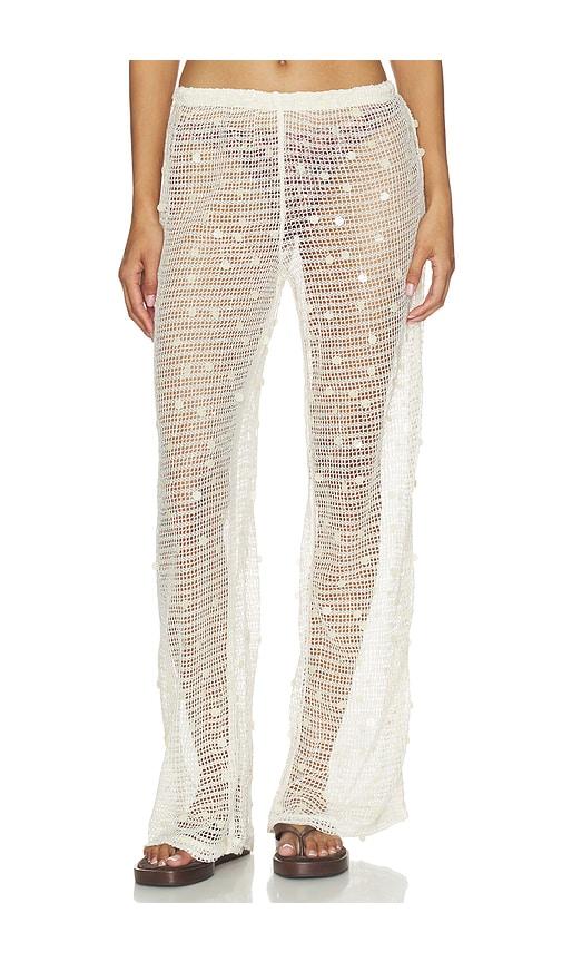 sndys kelyse pant in cream. - size l (also in xxs, xs, s, m)