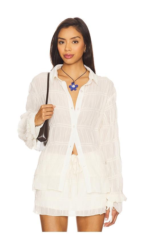 sndys la louisiane shirt in white. - size l (also in xxs, xs, s, xxl)