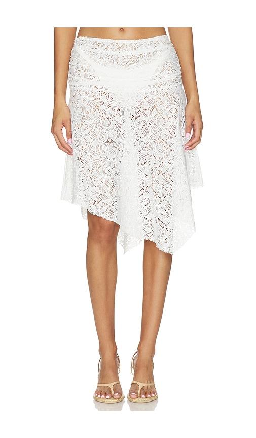sndys lilu lace midi skirt in white. - size l (also in xxs, xs, s, m)