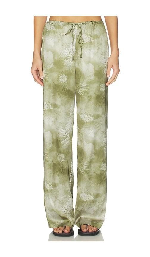 sndys lyra print pant in green. - size l (also in xs, s, m, xl)