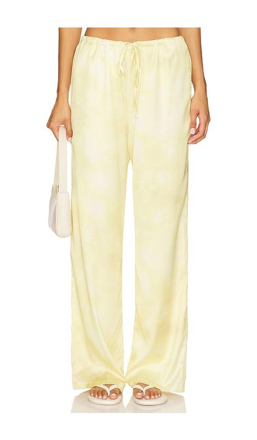 sndys lyra print pant in yellow. - size l (also in xxs, xs, s)