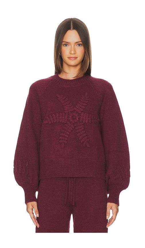 sndys maja knit jumper in burgundy. - size l (also in s, xs, m, xl, xxl)
