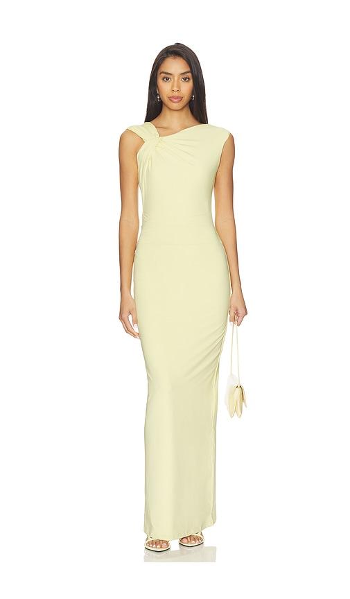 sndys mariella jersey maxi dress in lemon. - size l (also in s, xxs, xs, m)