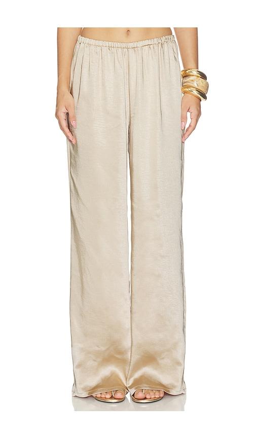 sndys molly pant in metallic bronze. - size l (also in xxs, xs, s, m)