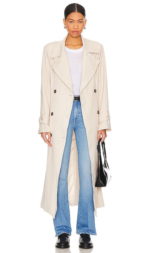 sndys myka trench coat in ivory. - size l (also in m, s, xl, xs, xxl)