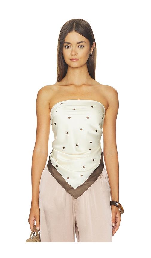 sndys polka dot wrap in cream.