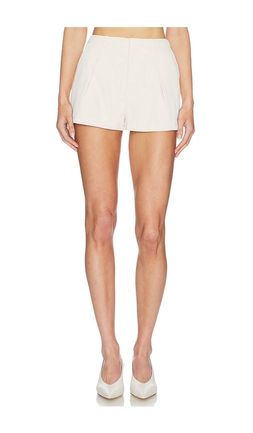 sndys reece shorts in cream. - size l (also in s, xs, m, xl)